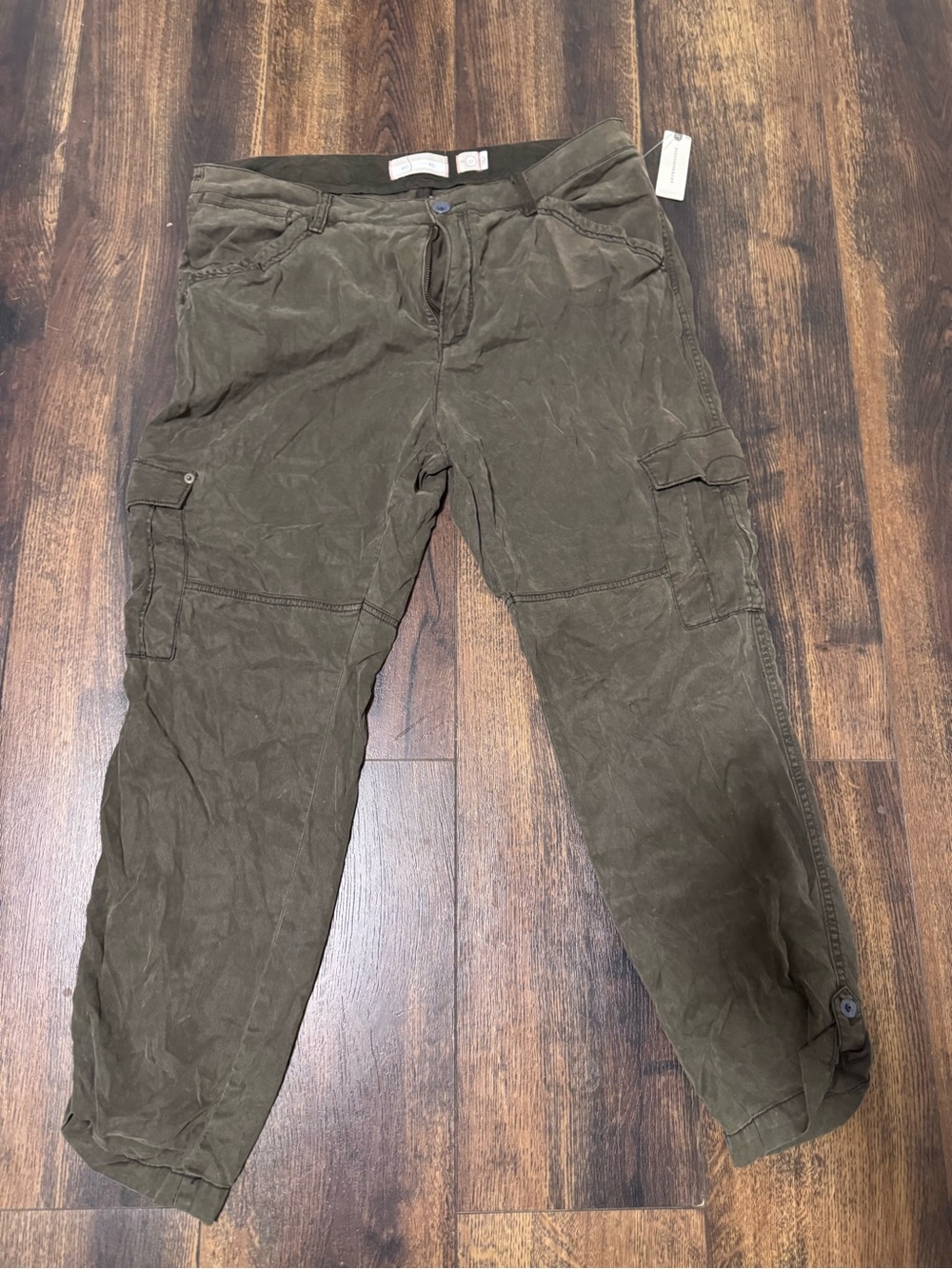 Anthropology NWT Hei Hei Pants Cargo utility Olive Green Utility Size 32 Slouchy